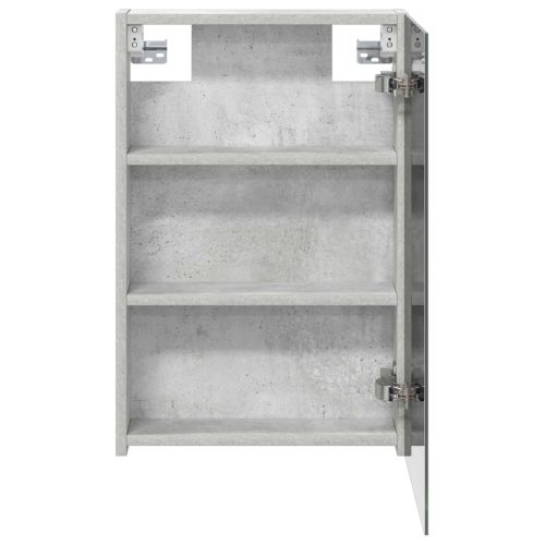 Шкаф с огледало за баня Циментено сиво 40 x 10,5 x 60,5 см