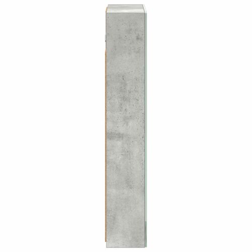 Шкаф с огледало за баня Циментено сиво 40 x 10,5 x 60,5 см