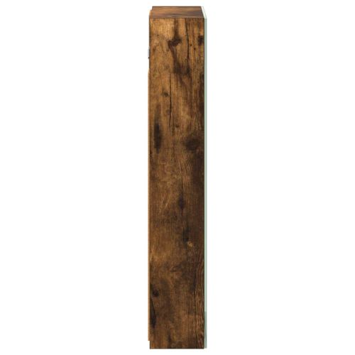 Шкаф с огледало за баня с рафт Димян дъб 40 x 10,5 x 60,5 см