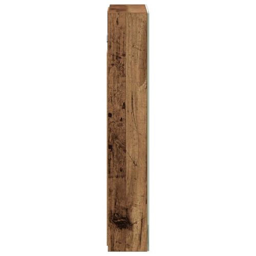 Шкаф с огледало за баня с рафт Старо дърво 40 x 10,5 x 60,5 см