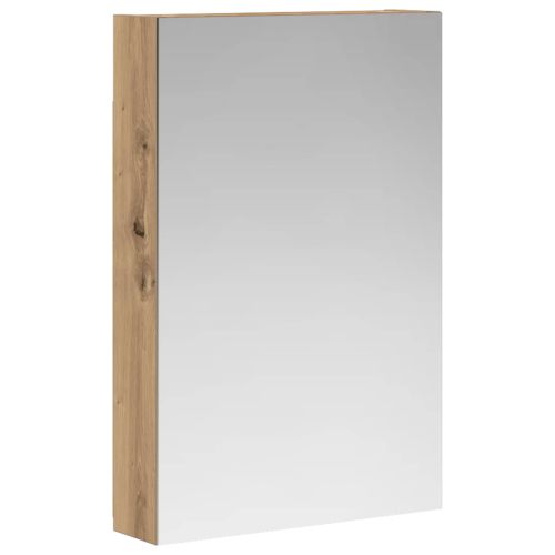 Шкаф с огледало за баня с рафт Дъб Артизан 40 x 10,5 x 60,5 см