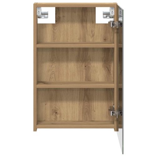 Шкаф с огледало за баня с рафт Дъб Артизан 40 x 10,5 x 60,5 см