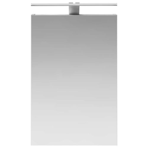 Шкаф с огледало за баня Циментено сиво 40 x 10,5 x 60,5 см