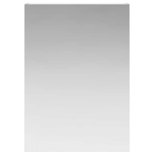 Шкаф с огледало за баня Бяло 50 x 14,5 x 70 см Инженерно дърво