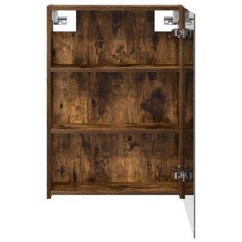 Шкаф с огледало за баня с рафт Димян дъб 50 x 14,5 x 70 см