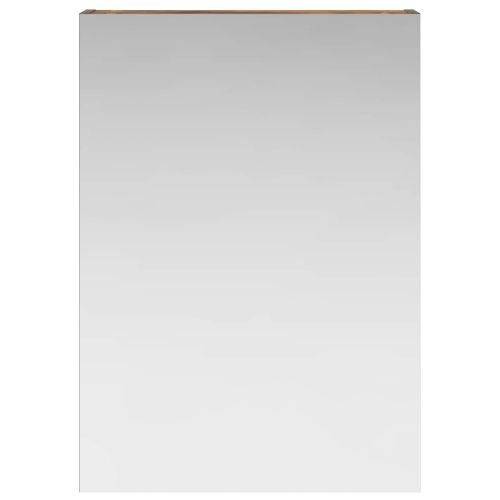 Шкаф с огледало за баня с рафт Димян дъб 50 x 14,5 x 70 см