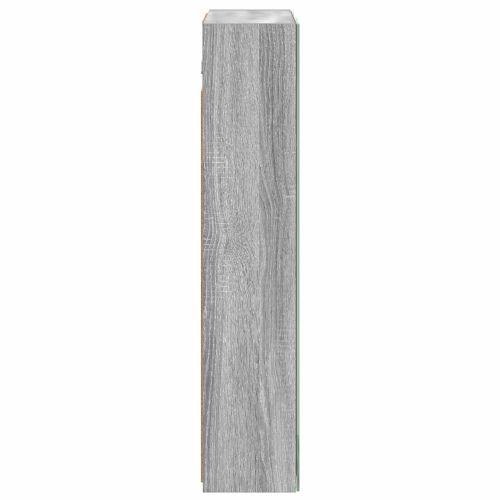 Шкаф с огледало за баня с рафт Сив Сонома 50 x 14,5 x 70 см