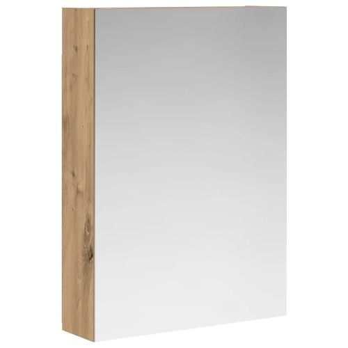 Шкаф с огледало за баня с рафт Дъб Артизан 50 x 14,5 x 70 см
