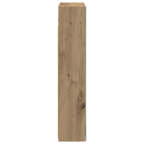 Шкаф с огледало за баня с рафт Дъб Артизан 50 x 14,5 x 70 см