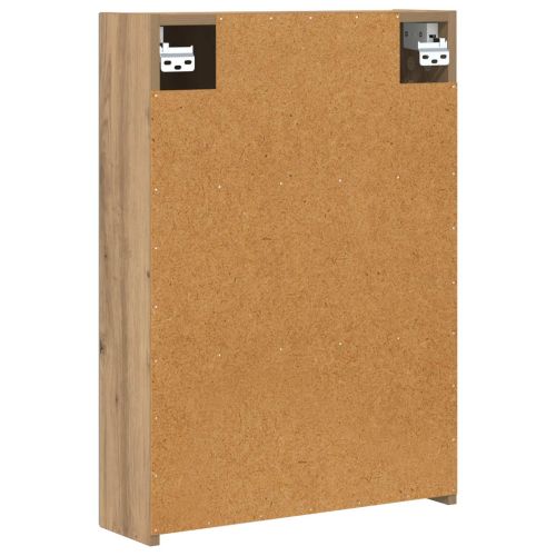 Шкаф с огледало за баня с рафт Дъб Артизан 50 x 14,5 x 70 см