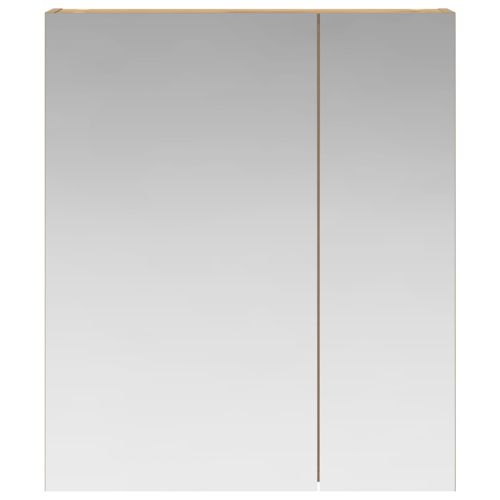 Шкаф с огледало за баня с рафт Дъб Артизан 60 x 14,5 x 70 см