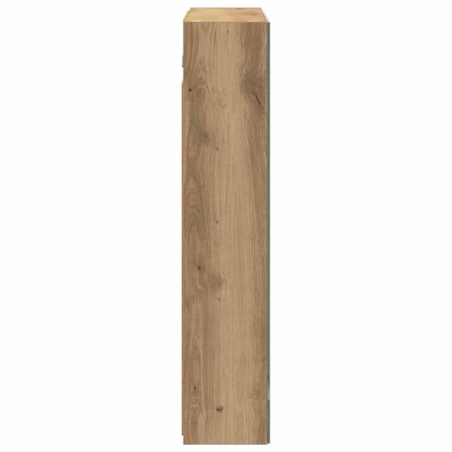 Шкаф с огледало за баня с рафт Дъб Артизан 60 x 14,5 x 70 см