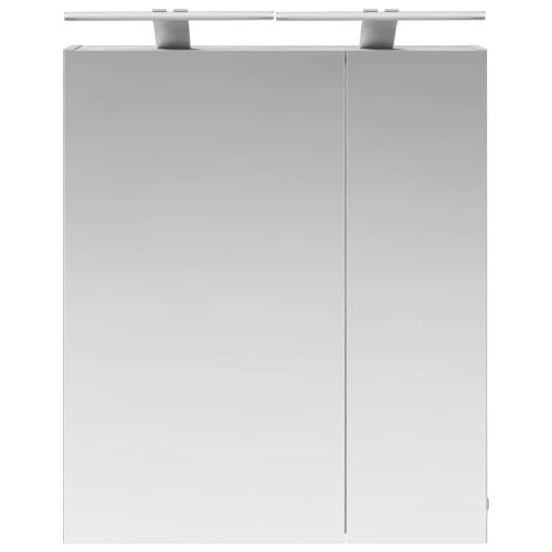 Шкаф с огледало за баня с рафт Сив Сонома 60 x 14,5 x 70 см