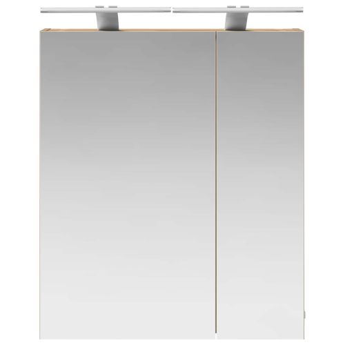 Шкаф с огледало за баня с рафт Дъб Артизан 60 x 14,5 x 70 см