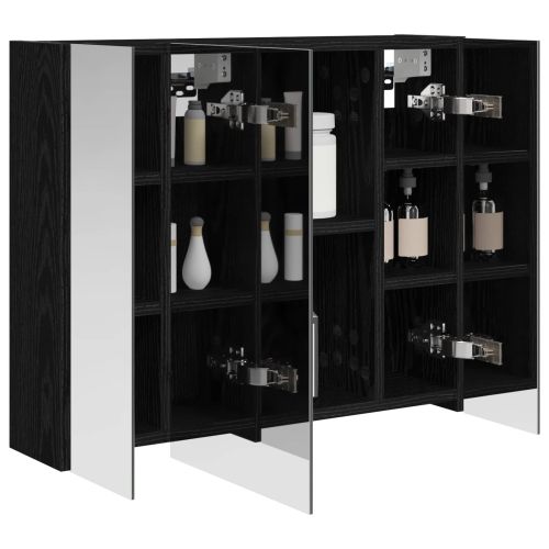 Шкаф с огледало за баня Черния дъб 60 x 14,5 x 50 см