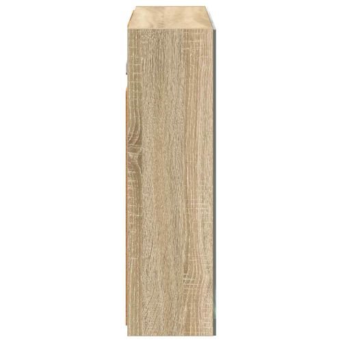 Шкаф с огледало за баня Сонома дъб 60 x 14,5 x 50 см