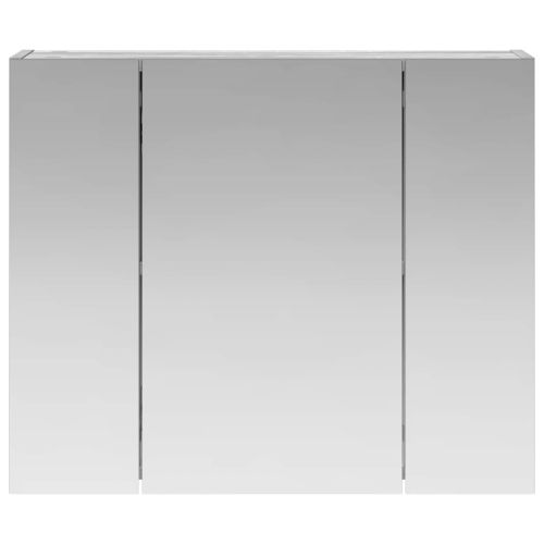 Шкаф с огледало за баня Сив Сонома 60 x 14,5 x 50 см