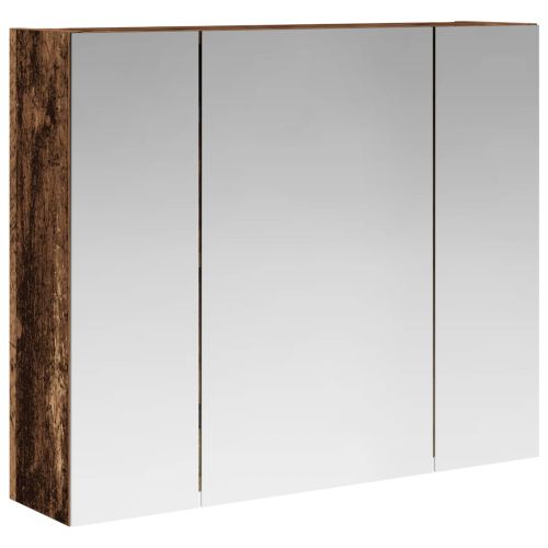Шкаф с огледало за баня Старо дърво 60 x 14,5 x 50 см