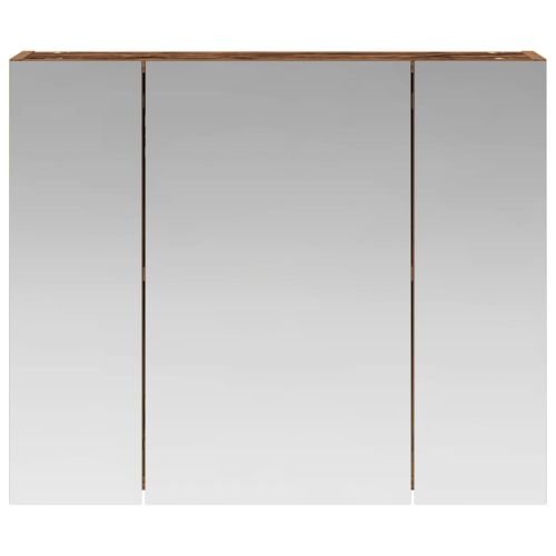 Шкаф с огледало за баня Старо дърво 60 x 14,5 x 50 см
