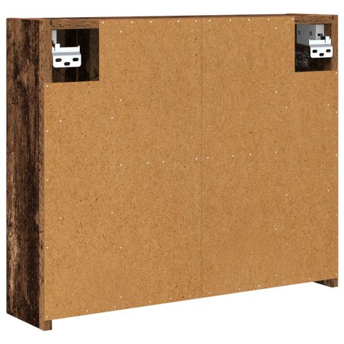 Шкаф с огледало за баня Старо дърво 60 x 14,5 x 50 см