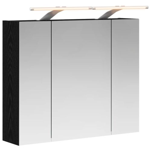 Шкаф с огледало за баня Черния дъб 60 x 14,5 x 50 см