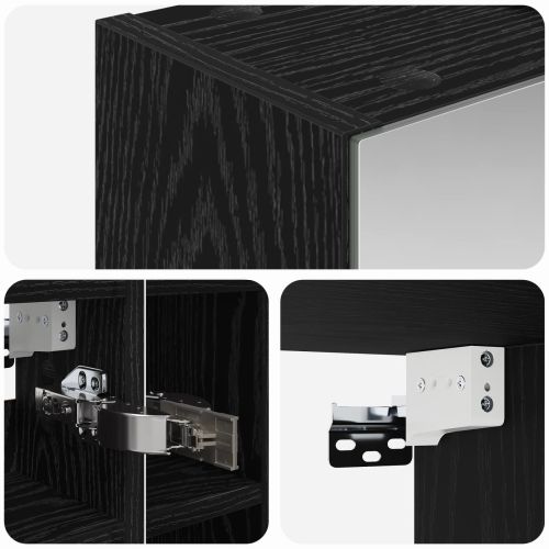Шкаф с огледало за баня Черния дъб 60 x 14,5 x 50 см