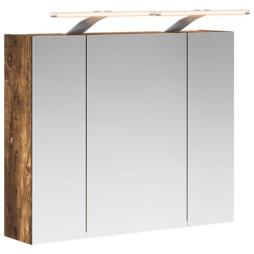 Шкаф с огледало за баня Димян дъб 60 x 14,5 x 50 см