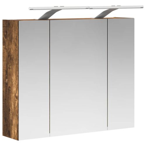 Шкаф с огледало за баня Димян дъб 60 x 14,5 x 50 см