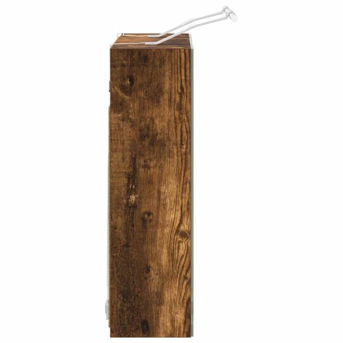 Шкаф с огледало за баня Димян дъб 60 x 14,5 x 50 см