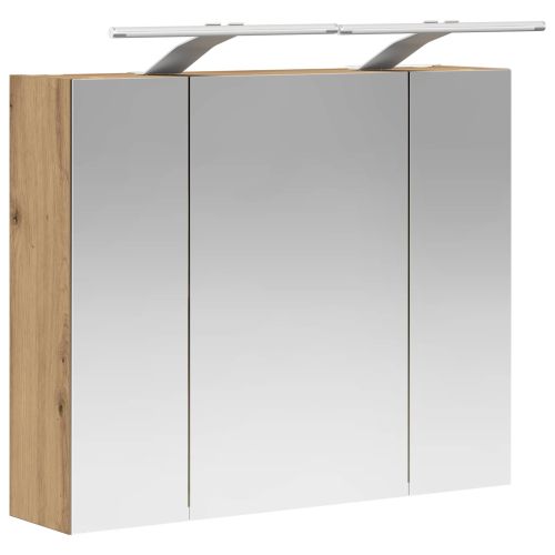 Шкаф с огледало за баня Дъб Артизан 60 x 14,5 x 50 см