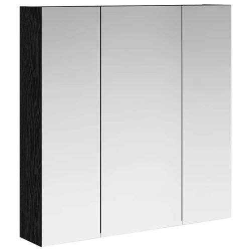 Шкаф с огледало за баня Черния дъб 70 x 14,5 x 70 см