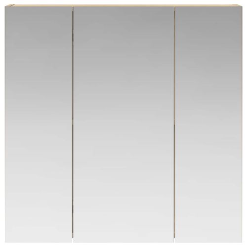 Шкаф с огледало за баня Сонома дъб 70 x 14,5 x 70 см