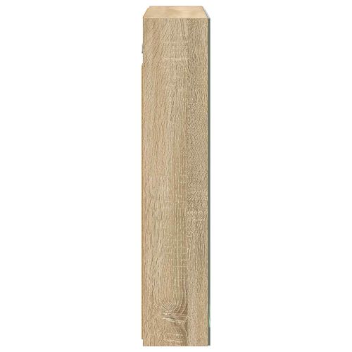 Шкаф с огледало за баня Сонома дъб 70 x 14,5 x 70 см