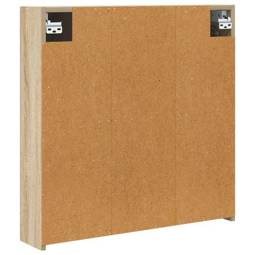Шкаф с огледало за баня Сонома дъб 70 x 14,5 x 70 см