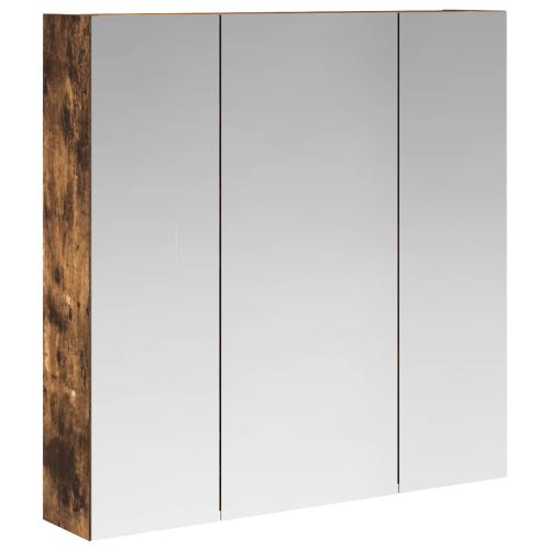 Шкаф с огледало за баня Димян дъб 70 x 14,5 x 70 см