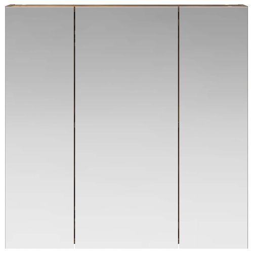 Шкаф с огледало за баня Димян дъб 70 x 14,5 x 70 см