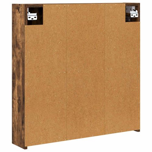 Шкаф с огледало за баня Димян дъб 70 x 14,5 x 70 см
