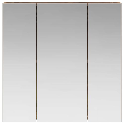 Шкаф с огледало за баня Старо дърво 70 x 14,5 x 70 см