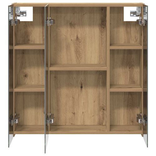 Шкаф с огледало за баня Дъб Артизан 70 x 14,5 x 70 см