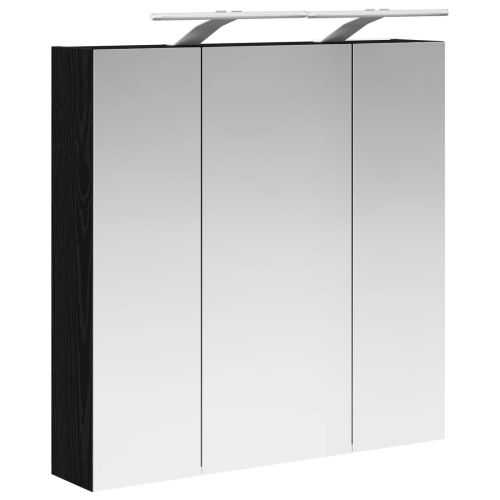 Шкаф с огледало за баня Черния дъб 70 x 14,5 x 70 см