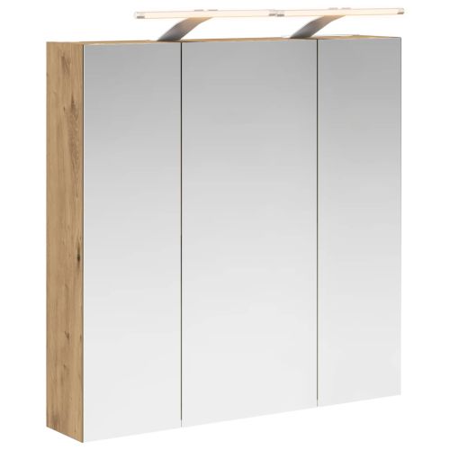 Шкаф с огледало за баня Дъб Артизан 70 x 14,5 x 70 см