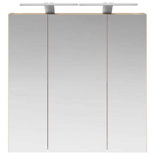 Шкаф с огледало за баня Дъб Артизан 70 x 14,5 x 70 см