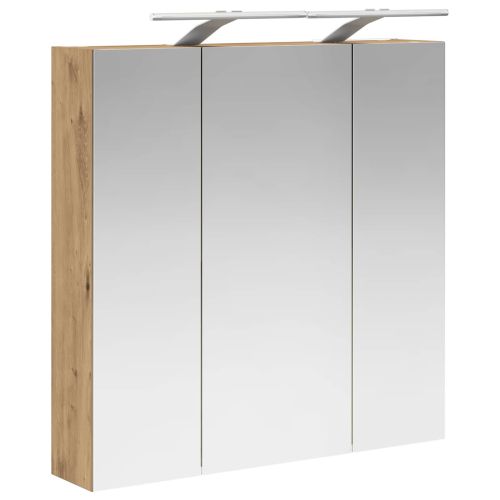 Шкаф с огледало за баня Дъб Артизан 70 x 14,5 x 70 см