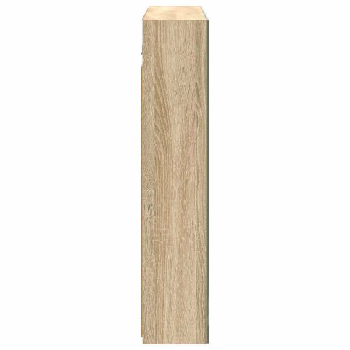 Шкаф с огледало за баня с рафт Сонома дъб 80 x 14.5 x 70 см