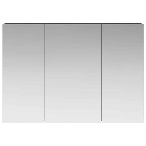 Шкаф с огледало за баня с рафт Черния дъб 100 x 14,5 x 70 см