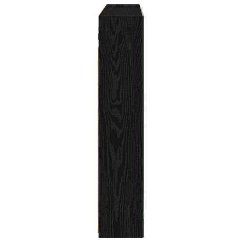 Шкаф с огледало за баня с рафт Черния дъб 100 x 14,5 x 70 см