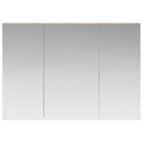 Шкаф с огледало за баня с рафт Сонома дъб 100 x 14,5 x 70 см