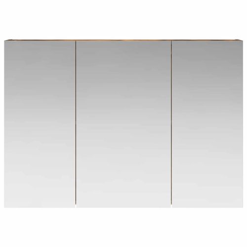 Шкаф с огледало за баня с рафт Димян дъб 100 x 14,5 x 70 см