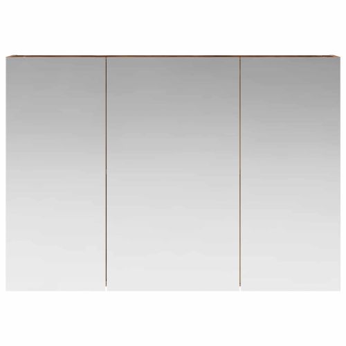 Шкаф с огледало за баня с рафт Старо дърво 100 x 14,5 x 70 см