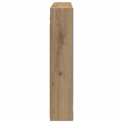 Шкаф с огледало за баня с рафт Дъб Артизан 100 x 14,5 x 70 см